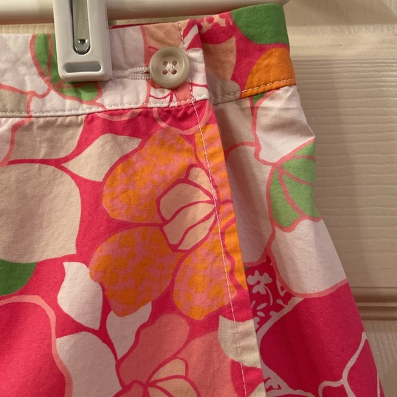 Dockers Woman’s Skort Golf Skirt Pink Orange White Floral Zipper Button WM SZ 8 - Picture 5 of 11